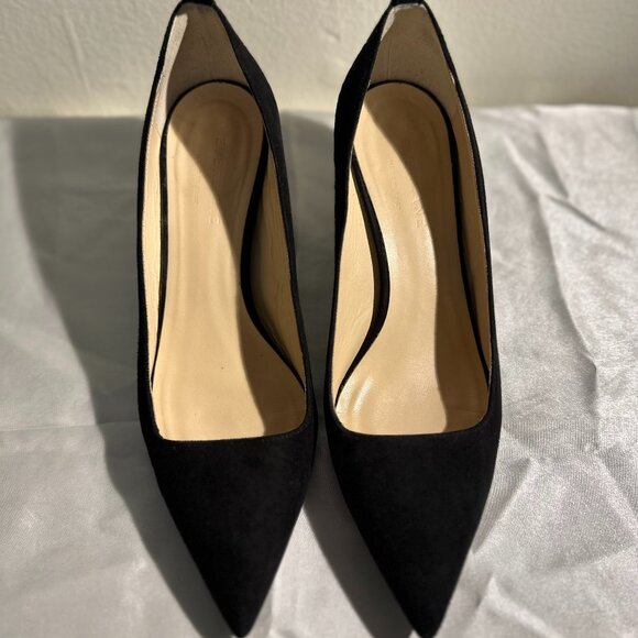 Everlane Shoes - Everlane Black Suede Heels – Size 7.5